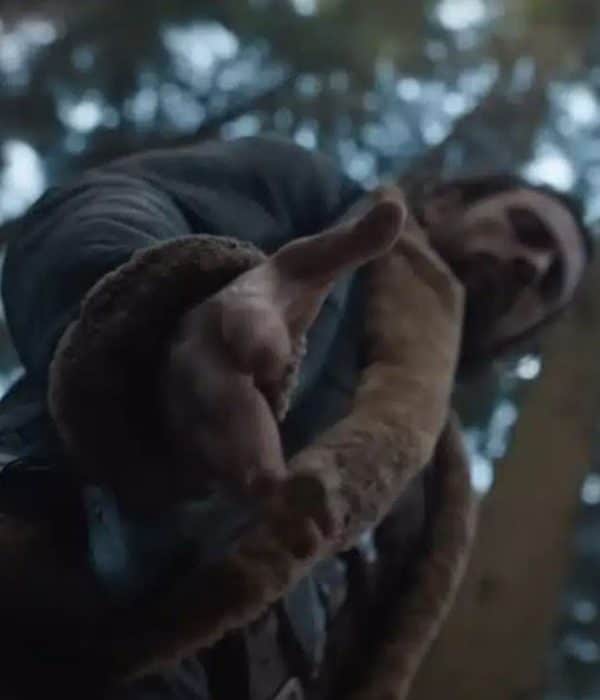 Aaron Taylor Kraven Hunter Fur Jacket