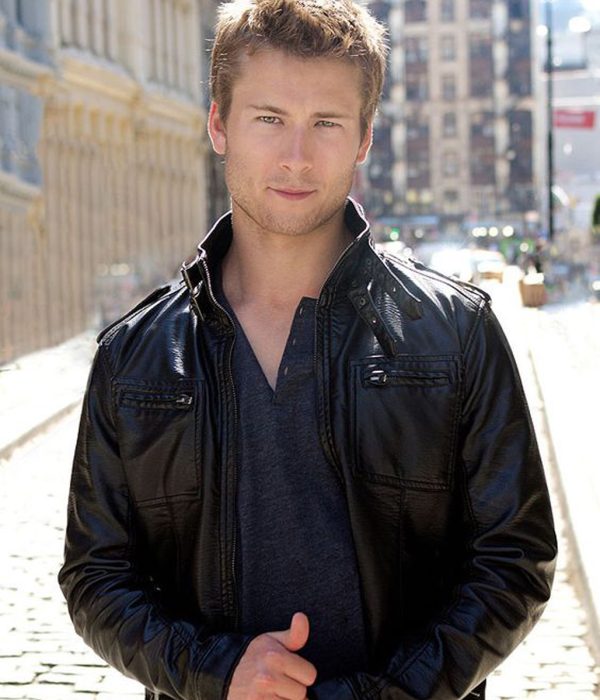 Glen Powell Biker Leather Jacket